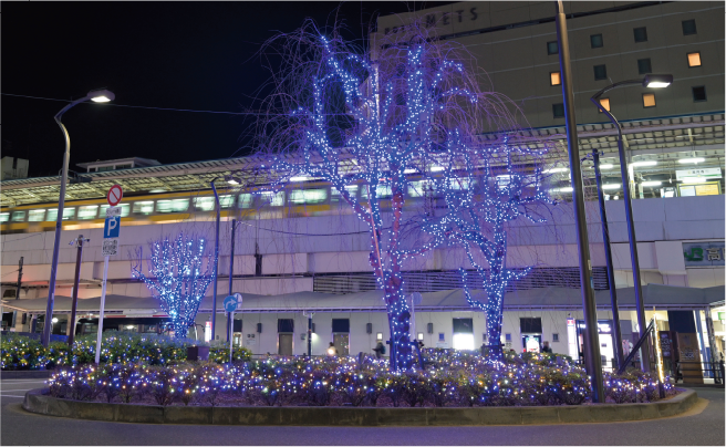 高円寺駅南口広場のイルミネーション image photo